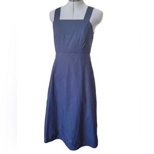Banana Republic Navy ,100% Organic Cotton ,Apron Midi Dress